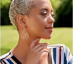 Michael Dawkins Sterling Silver Rock Crystal Earrings