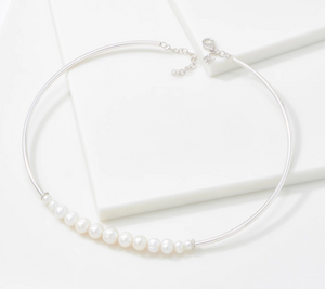 Honora Sterling Silver Cultured Pearl Collar Necklace