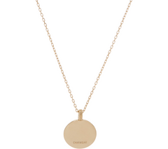 Charmbar Diamonique Initial Pendant 14K Gold Clad sterling silver, A Initial