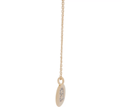 Charmbar Diamonique Initial Pendant 14K Gold Clad sterling silver, A Initial
