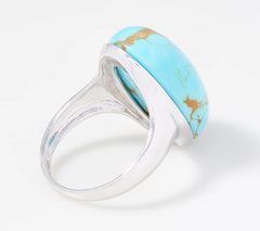 Kingman Turquoise Ring, Sterling Silver, Size 7