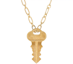 The Giving Keys Goldtone 'BELIEVE' Key Pendant w/ 30