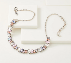LOGO Links by Lori Goldstein Marquis Medley Antique Silvertone Necklace