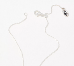 Lois Hill Sterling Silver Carved 10mm Bead Necklace