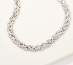 Sterling Silver Braided Byzantine 20" Necklace by Silver Style