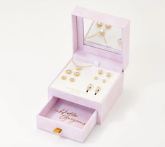 Diamonique  Sterling Silver Goldclad Set of 6 Essentials