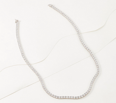 Diamonique Platinum Clad 100 Facet 20" Tennis Necklace