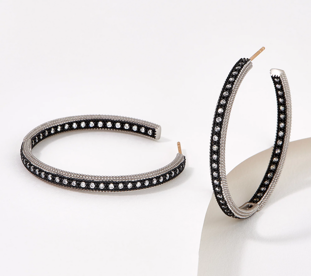 FREIDA ROTHMAN Sterling Silver Classic 40mm Hoop Earrings