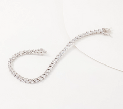 Diamonique x Lisa Mason Platinum Clad Marquise Tennis Bracelet, 7-1/4"