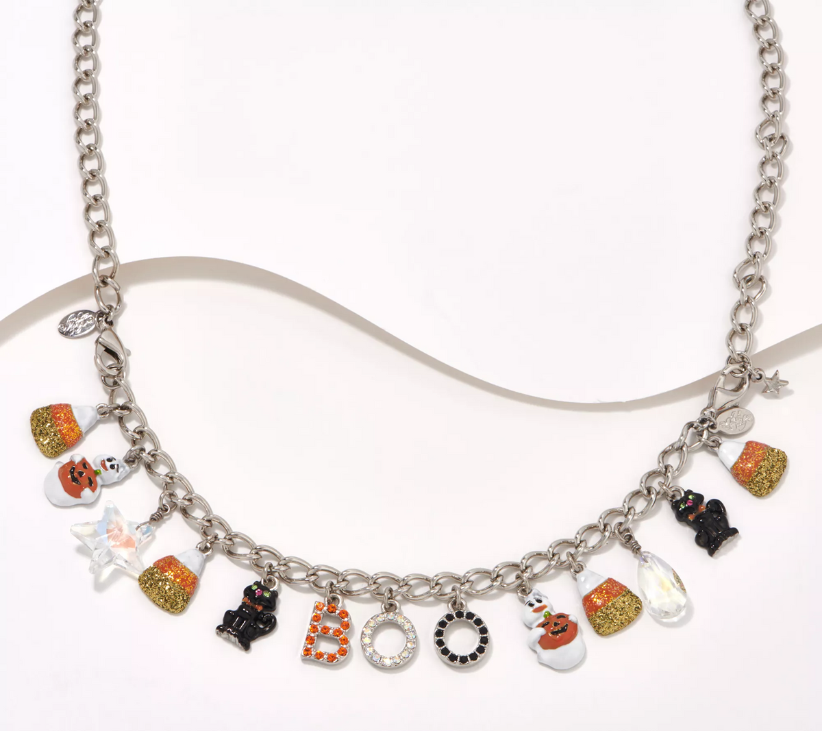 Kirks Folly Boo Charm Bracelet with Necklace Converter