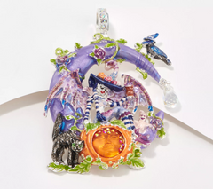 Kirks Folly Endora Witch Goddess Moon Magnetic Silvertone Enhancer