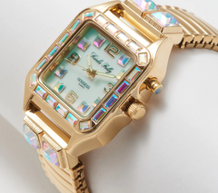 Kirks Folly Goddess Fairy Light-Up Silver Tone Watch Large