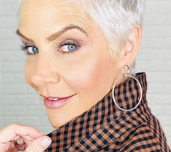 Joan Rivers Set of 2 Silver/Gold Tone Amy Double Hoop Drop Earrings