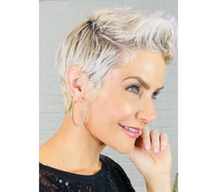 Joan Rivers Set of 2 Gold/Silver Tone Leah Pave Flex Hoop Earrings