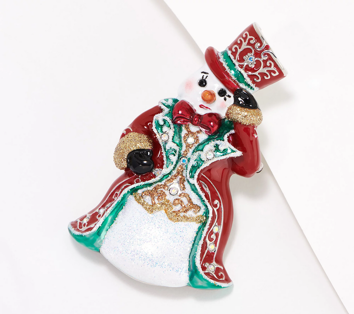 Kirks Folly Ring Master Frosty Couture Silvertone Pin Pendant