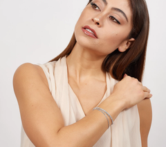 Pulsera de eslabones de cadena múltiple de plata 950 ultrafina, 8,5 g, grande