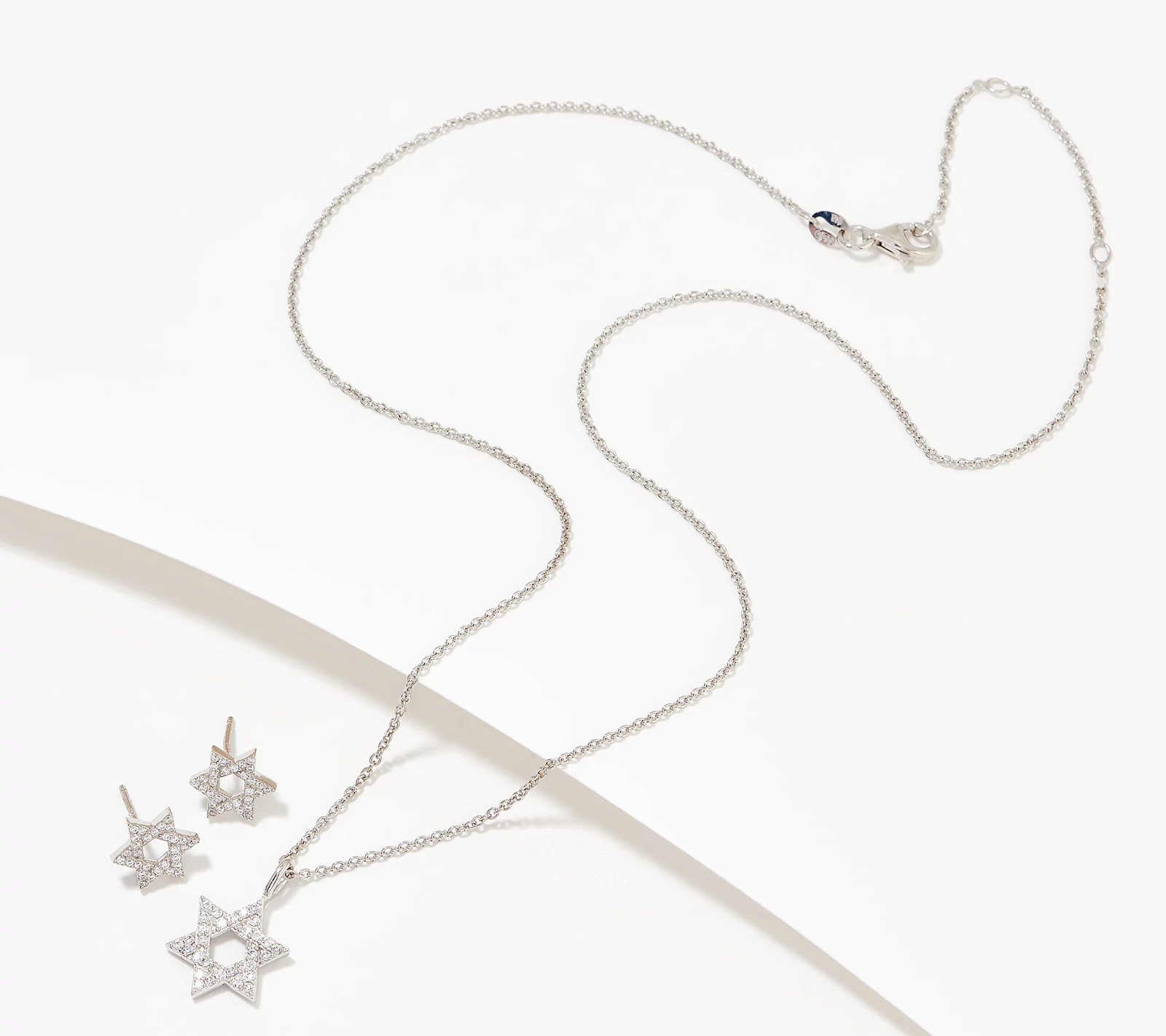 Diamonique x Lisa Mason Platinumclad Sterling Silver Star of David