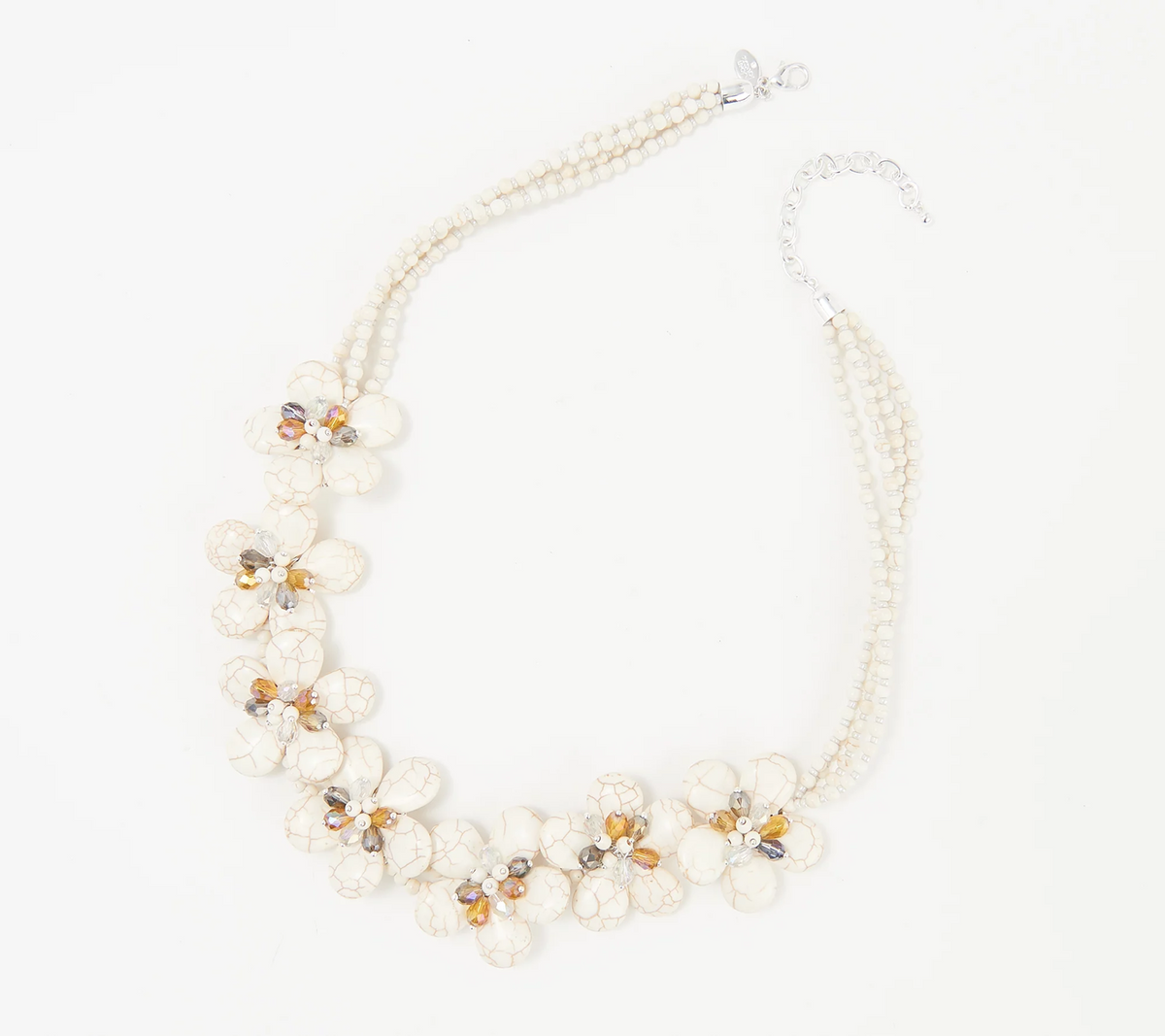 Joan Rivers Gold Tone Blossoming Flower Bib Necklace