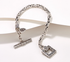 Lois Hill Sterling Silver Box Weave Bracelet  Small