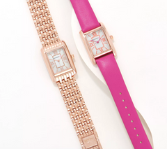 Isaac Mizrahi Live! Set of 2 Pink/Rose Tone Watches