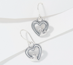 Or Paz Sterling Silver Double Heart Earrings