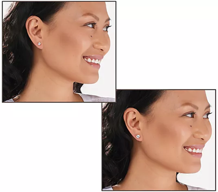 Diamonique Roseclad Sterling Silver Set of 5 120-Facet Prestige Cut Studs