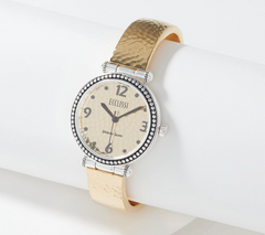 Ecclissi Gold Tone Sterling Silver Textured Watch