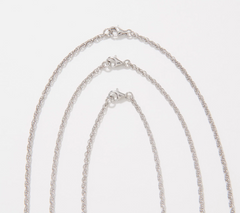 Sterling Silver Set of 3 Twisted Rope Chain Necklaces By Silver Style