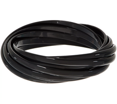 Linea by Louis Dell'Olio Black Rolling Bangle Small