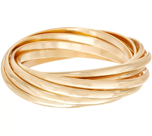 Linea by Louis Dell'Olio Goldtone Rolling Bangle Small