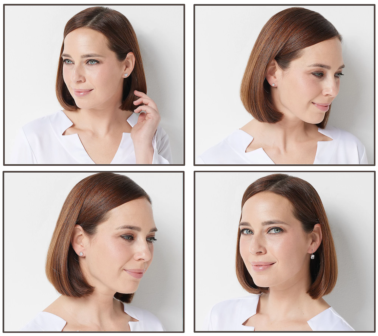 Diamonique Rhodium-Plated Sterling Silver Set of 5 Earring Gifts