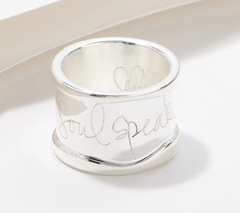 Shawn's "Hear My Soul Speak" Sterling Silver Ring Size 9