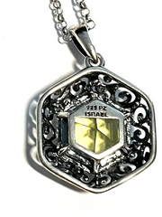 Or Paz Sterling Silver Hexagon Lemon Quartz Necklace