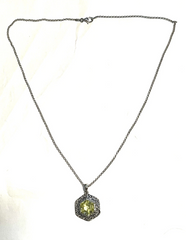 Or Paz Sterling Silver Hexagon Lemon Quartz Necklace