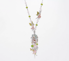 Kirks Folly Magic Fairy House Vault Silver Tone Necklace