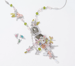 Kirks Folly Magic Fairy House Vault Silver Tone Necklace