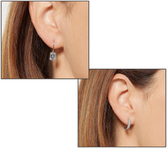 Diamonique  Boxed Set of 4 Silver sterling Earring Gifts (Copy)
