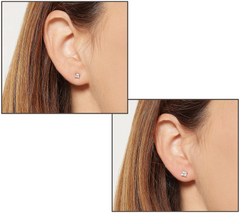 Diamonique Boxed Set of 4 Earring 14K gold-plated Sterling Silver Gifts