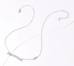 Diamonique Sterling Silver Zodiac "Aquarius" Necklace with Trinket Dish