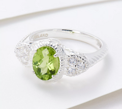 JMH Jewellery Diamonique Sterling Silver Gemstone Ring, Size 6
