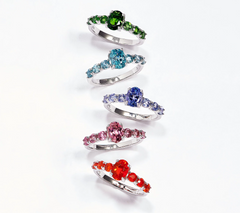 Generation Gems Exotic Oval Cut 7-Blue Zircon Stone Ring Sterling Silver, Size 8