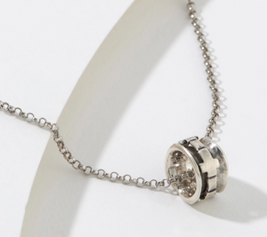 Or Paz Sterling Silver Cross Motif Spinner Necklace