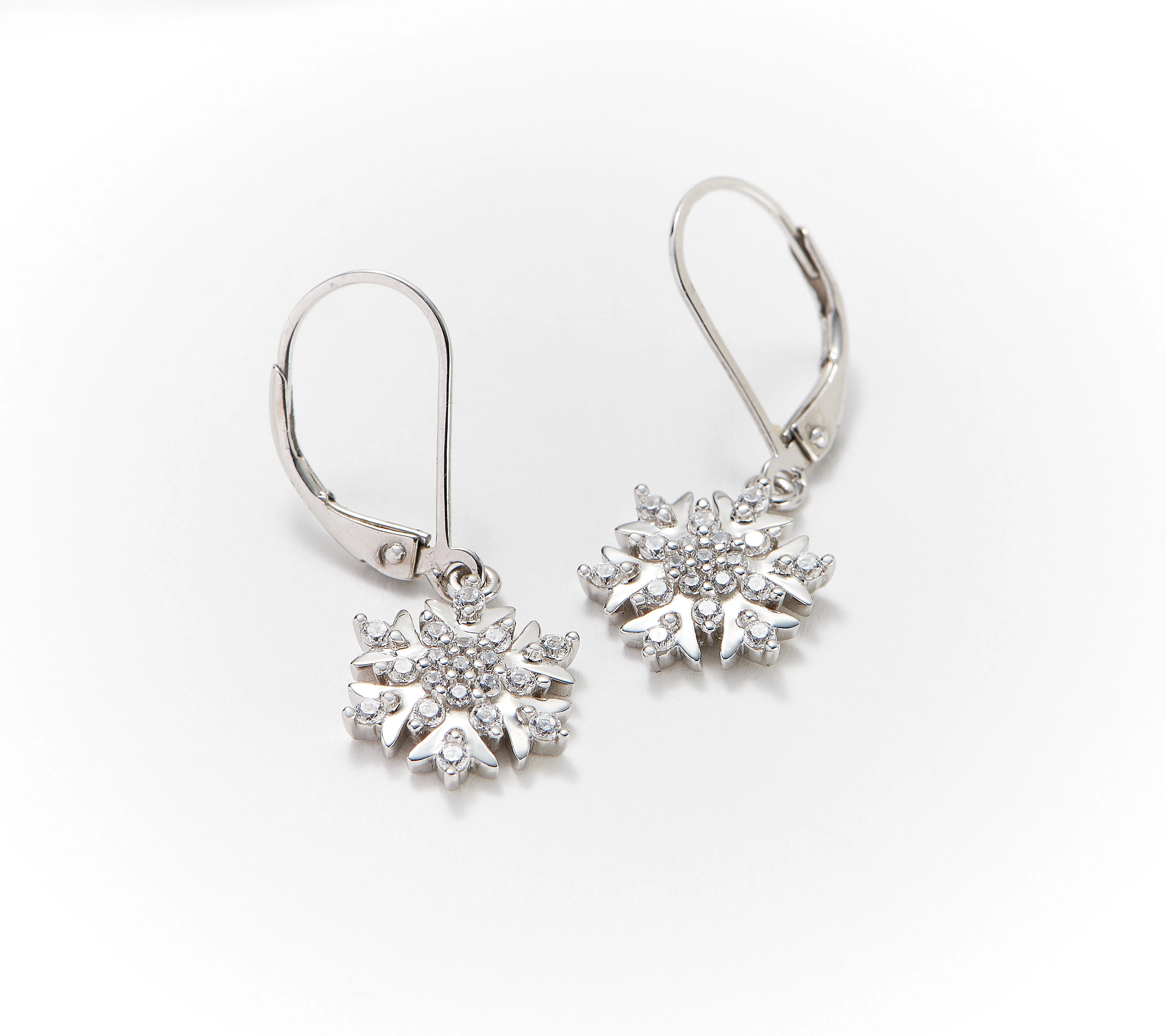 Diamonique x Lisa Mason Sterling Silver Snowflake Holiday Set
