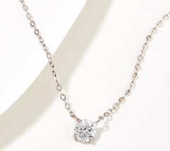 Diamonique Round Cut Solitaire Necklace