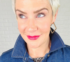 Joan Rivers Set of 2 Silvertone/Goltone Square Hoop Earrings, 1-3/8"L x 1/8"W