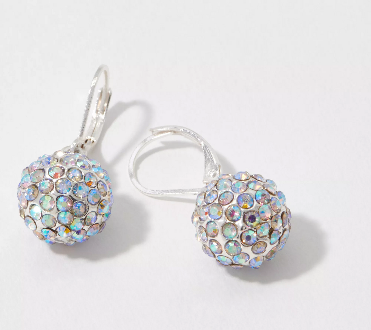 Kirks Folly Endless Sparkle Fireball Earrings, Silver Tone, Metal Alloy, Size 1"