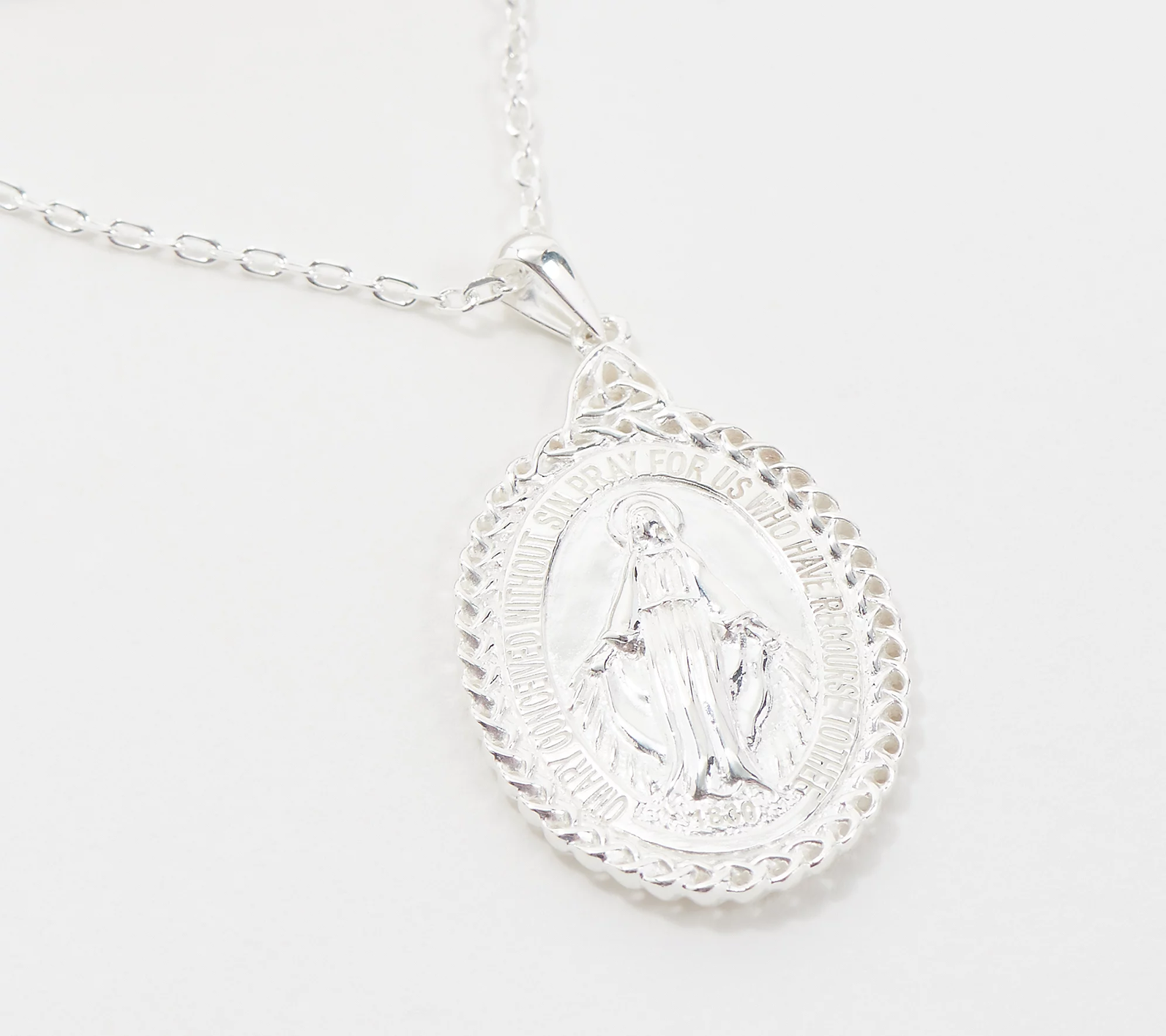 JMH Jewellery Sterling Silver Medal Pendant with 18" Chain