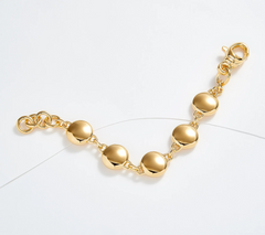 Oro Nuovo 14K Gold Over Resin Round Motif Bold Bracelet Large