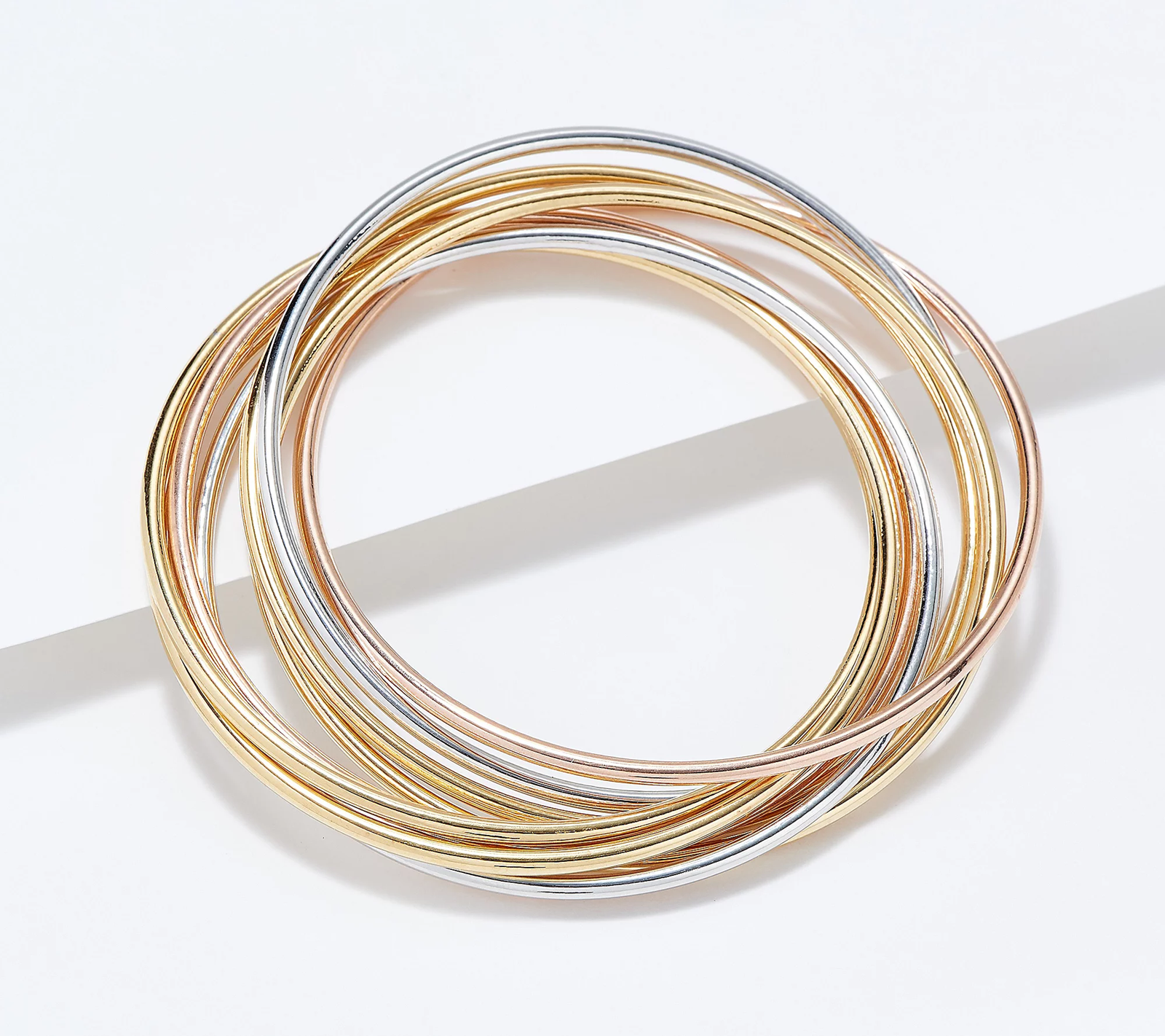 Oro Nuovo 14K Gold Over Resin Polished Rolling Bangle Avg