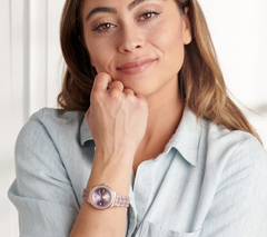 Isaac Mizrahi Live! Pink Sport Bezel Watch One Size
